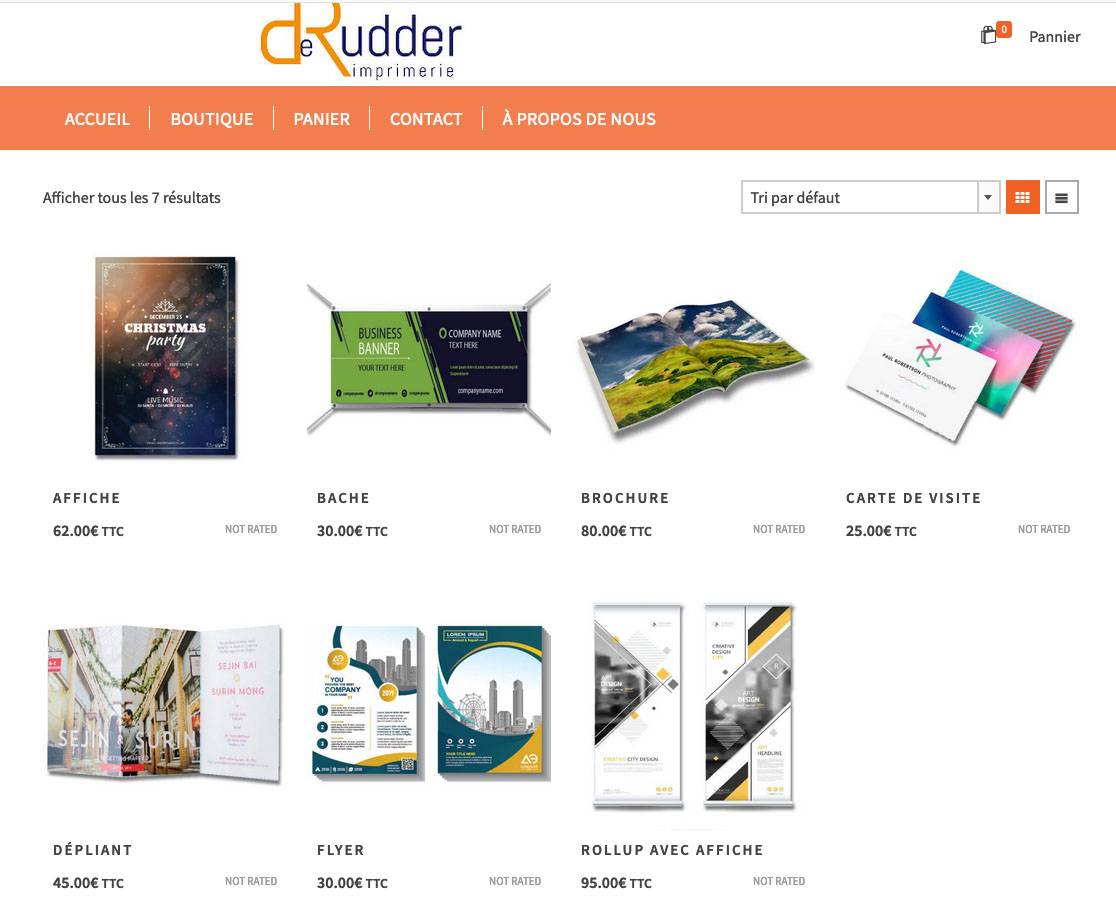 Site web to print imprimerie derudder